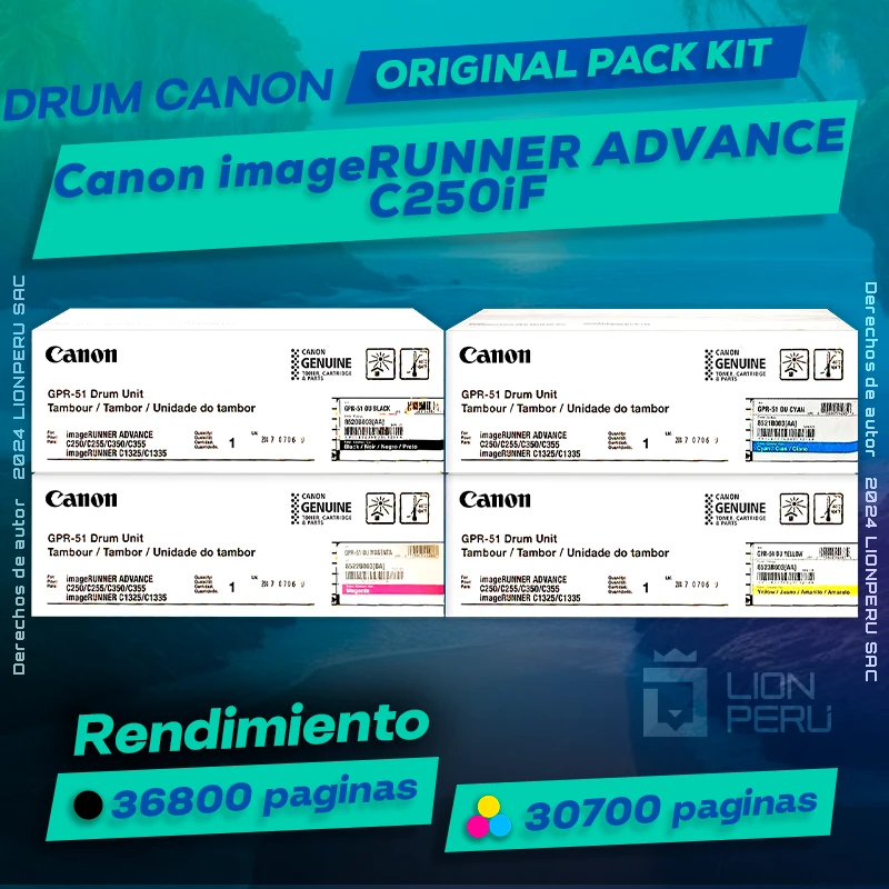 Drum Canon C250iF imageRUNNER ADVANCE Cartucho Original