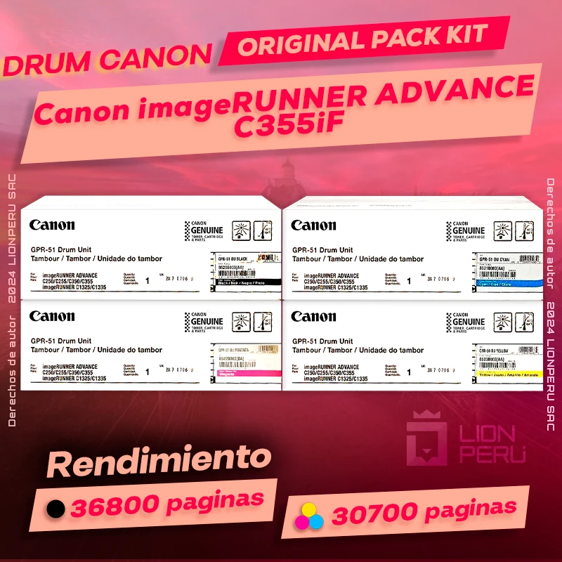 Drum Canon C355iF imageRUNNER ADVANCE Cartucho Original