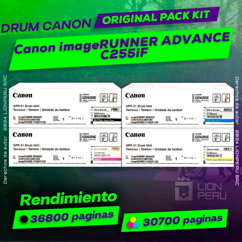 Drum Canon C255iF imageRUNNER ADVANCE Cartucho Original