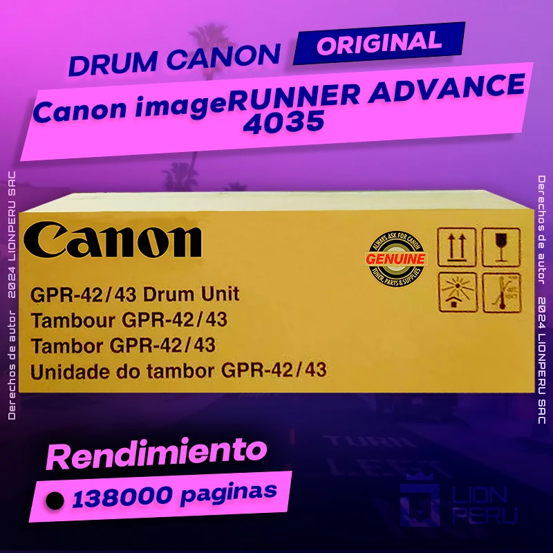 Drum Canon 4035 imageRUNNER ADVANCE Cartucho Original