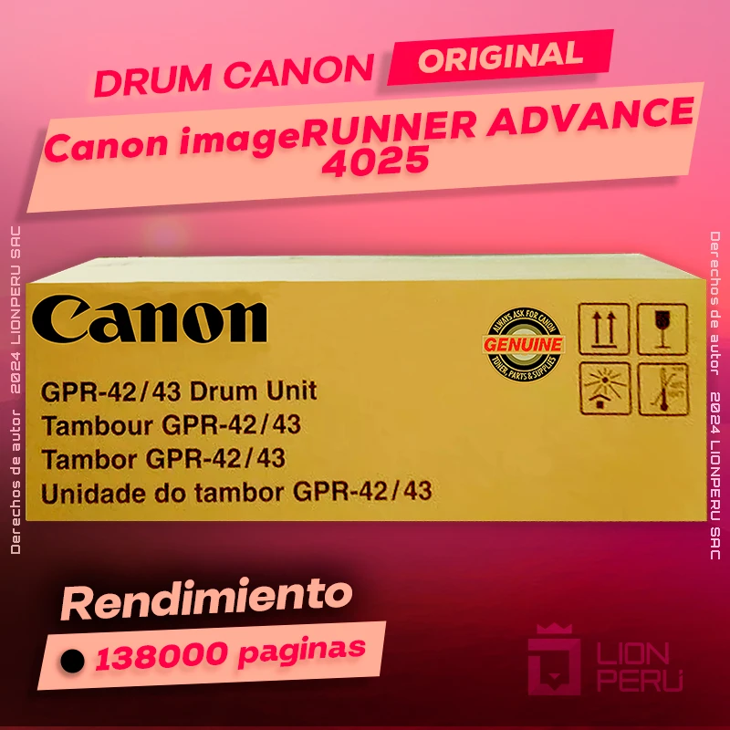 Drum Canon 4025 imageRUNNER ADVANCE Cartucho Original