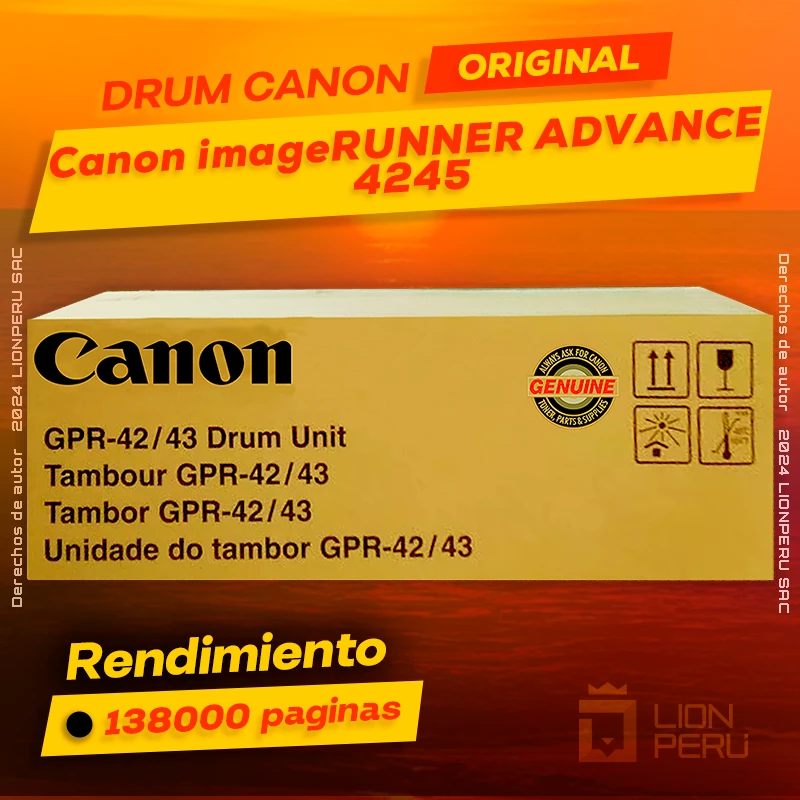 Drum Canon 4245 imageRUNNER ADVANCE Cartucho Original