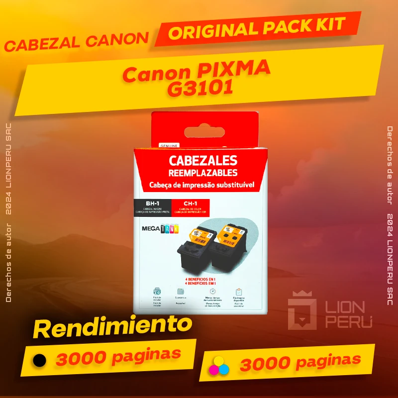 Cabezal Canon G3101 PIXMA Cartucho Original