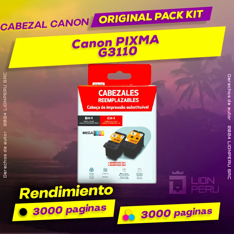 Cabezal Canon G3110 PIXMA Cartucho Original