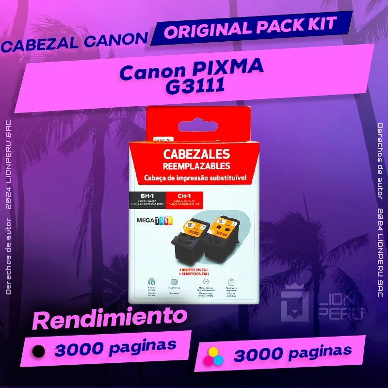 Cabezal Canon G3111 PIXMA Cartucho Original