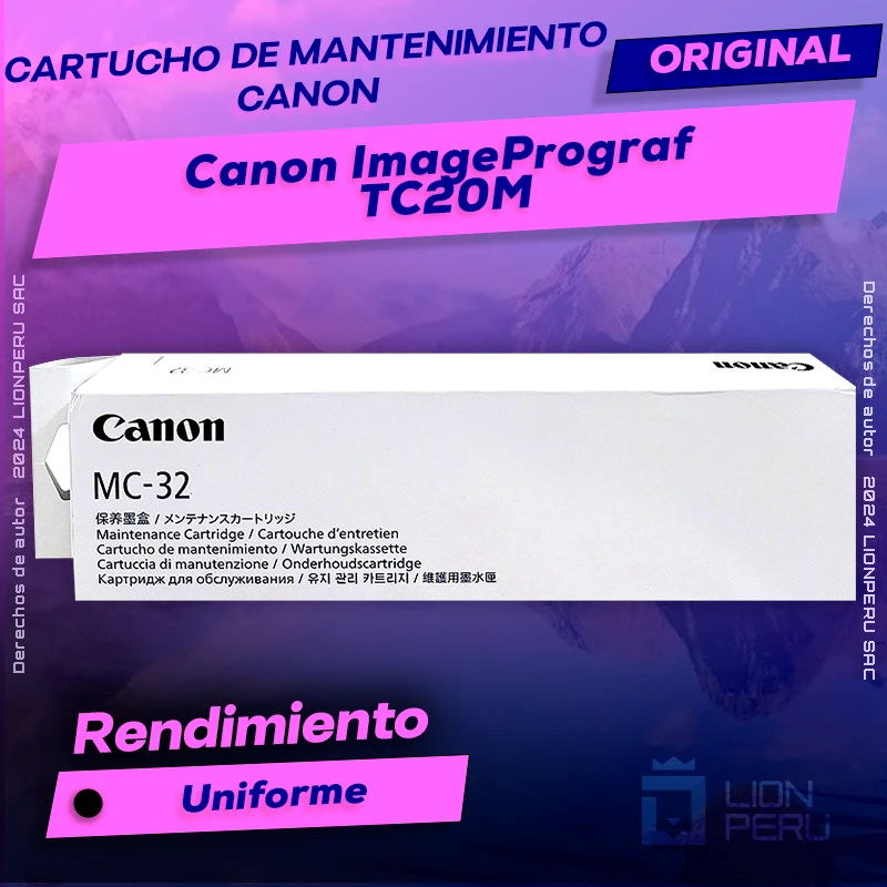 Cartucho de Mantenimiento Canon TC20M ImagePrograf Original