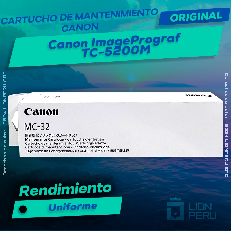 Cartucho de Mantenimiento Canon TC-5200M ImagePrograf Original