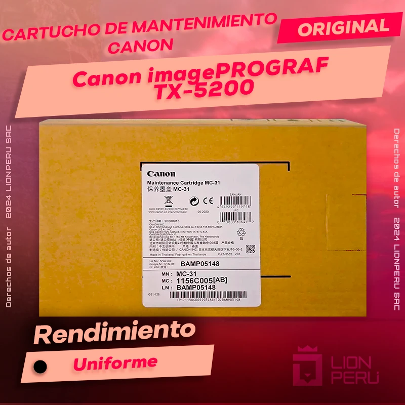 Cartucho de Mantenimiento Canon TX5200 imagePROGRAF Original