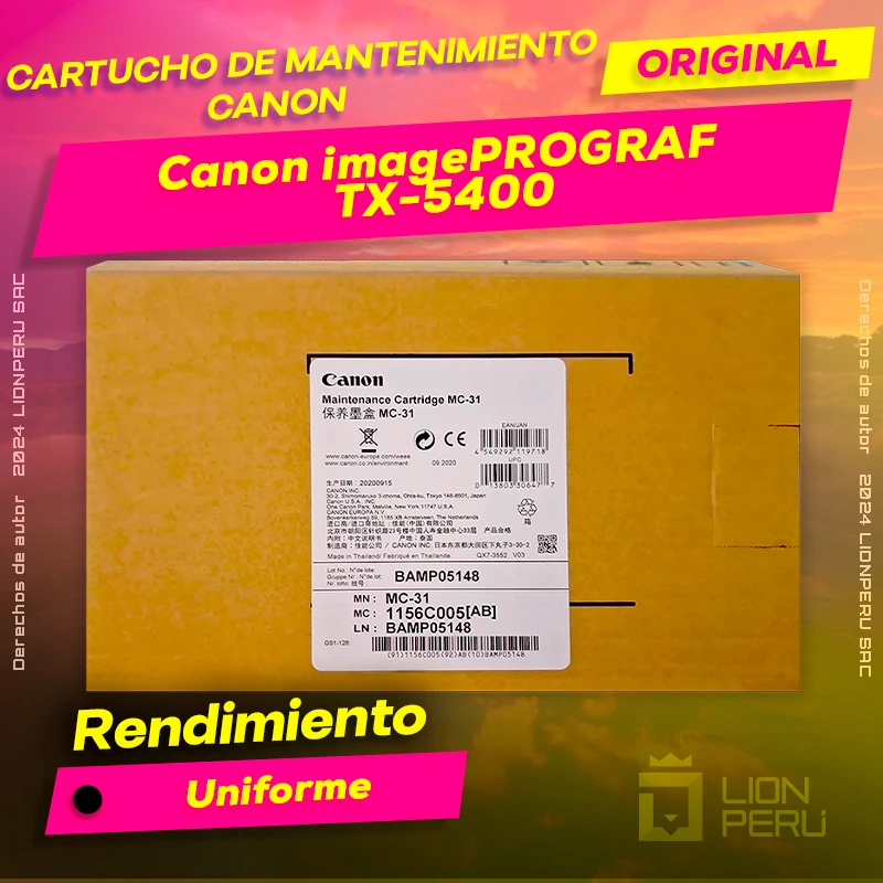 Cartucho de Mantenimiento Canon TX-5400 imagePROGRAF Original