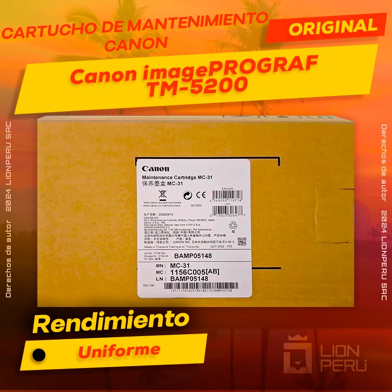 Cartucho de Mantenimiento Canon TM-5200 imagePROGRAF Original
