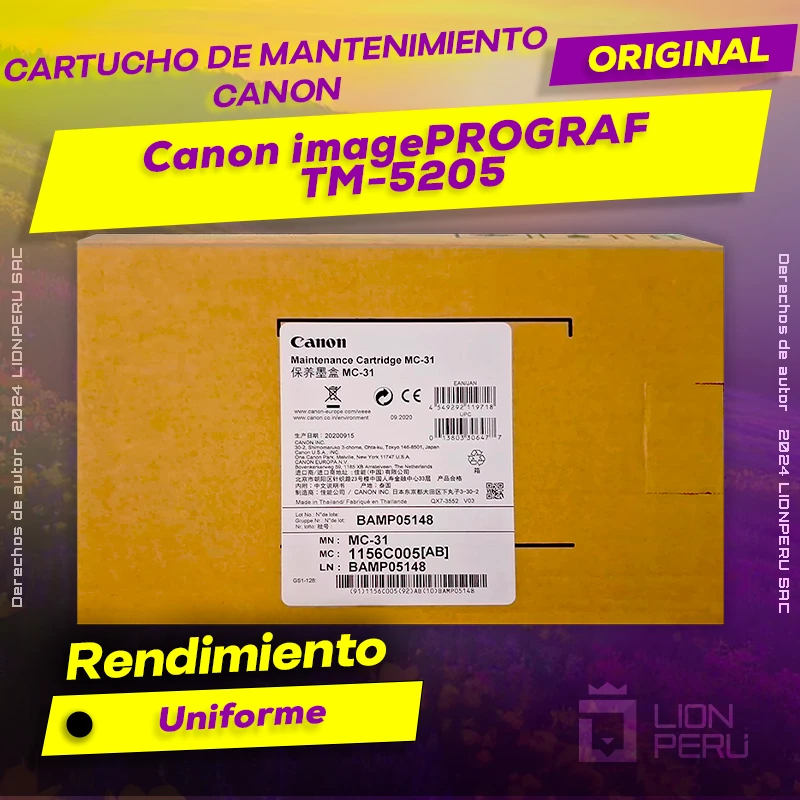 Cartucho de Mantenimiento Canon TM-5205 imagePROGRAF Original