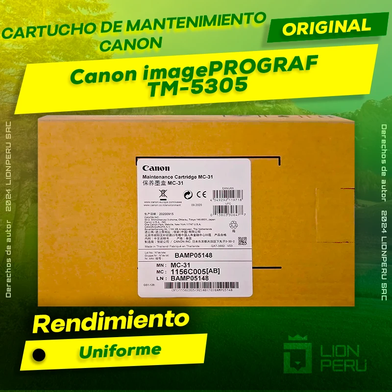 Cartucho de Mantenimiento Canon TM-5305 imagePROGRAF Original