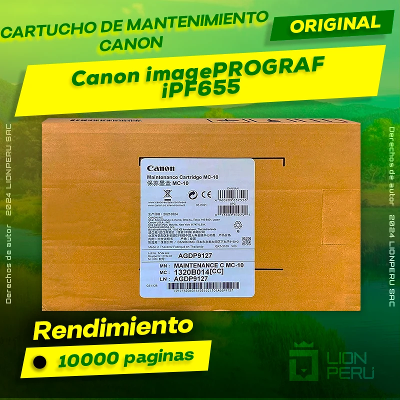 Cartucho de Mantenimiento Canon iPF655 imagePROGRAF Original