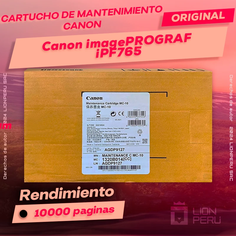 Cartucho de Mantenimiento Canon iPF765 imagePROGRAF Original