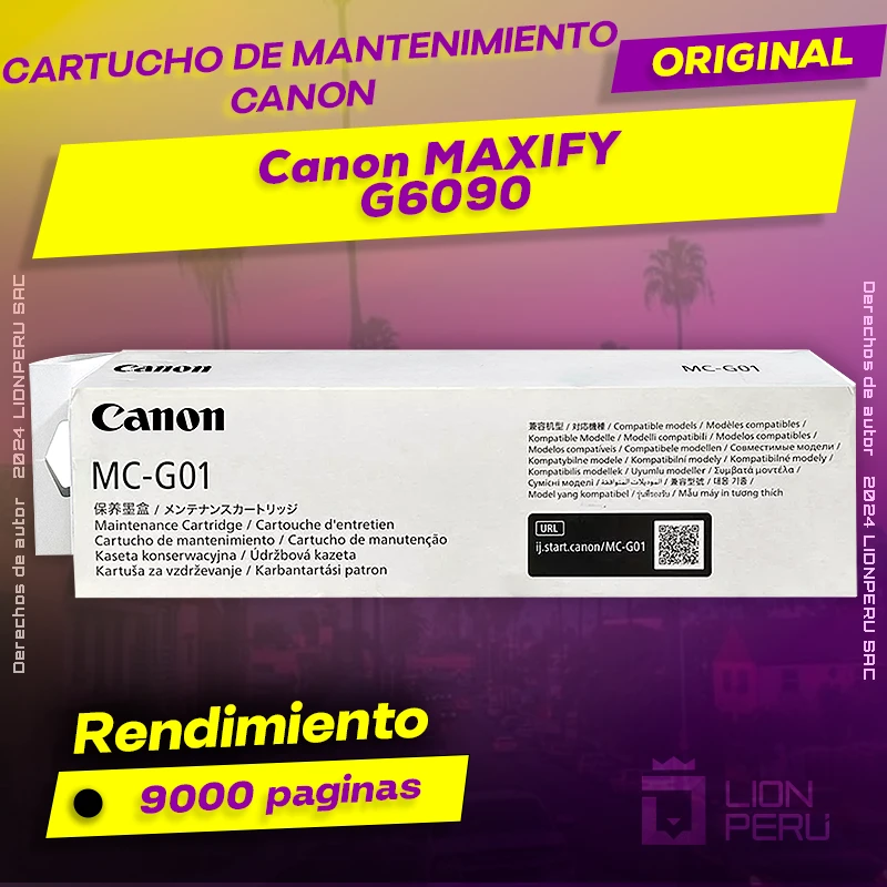 Cartucho de Mantenimiento Canon G6090 imagePROGRAF Original