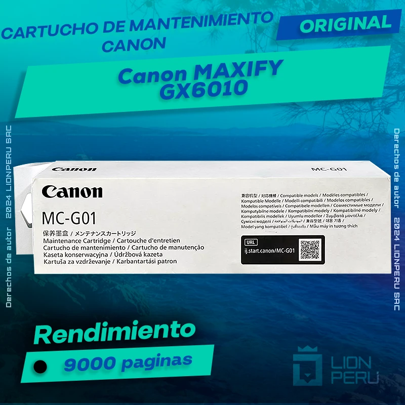 Cartucho de Mantenimiento Canon GX6010 imagePROGRAF Original