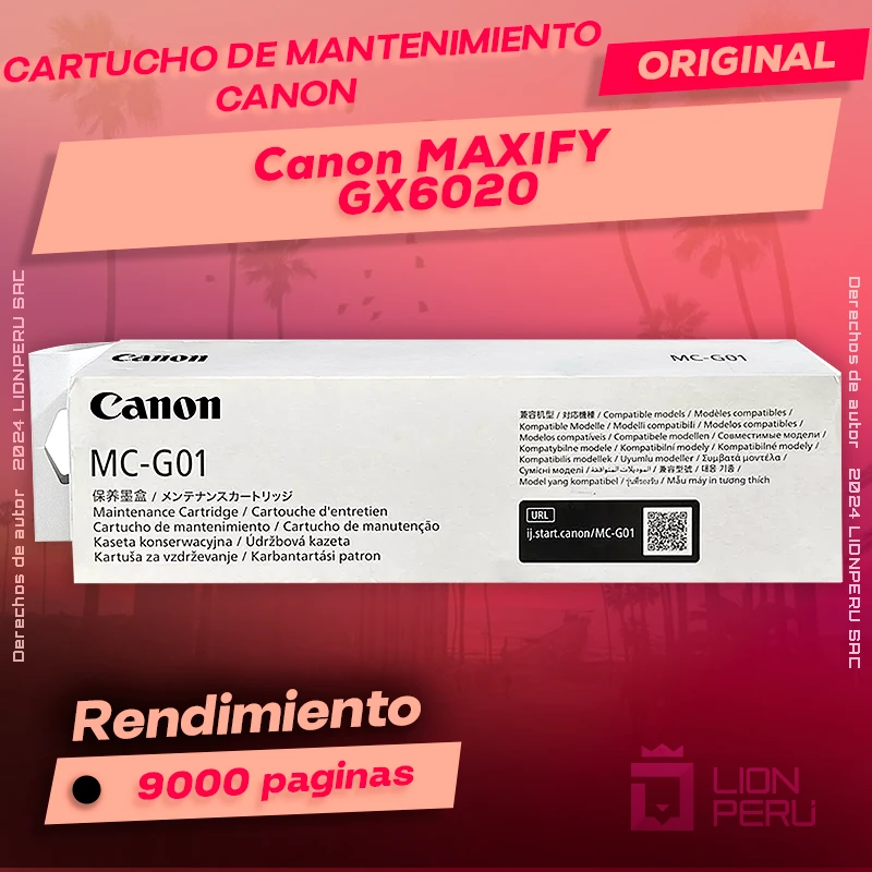 Cartucho de Mantenimiento Canon GX6020 imagePROGRAF Original