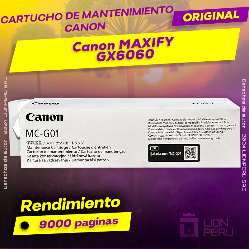 Cartucho de Mantenimiento Canon GX6060 imagePROGRAF Original