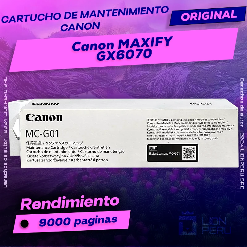 Cartucho de Mantenimiento Canon GX6070 imagePROGRAF Original