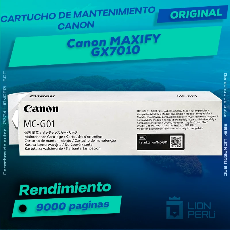 Cartucho de Mantenimiento Canon GX7010 imagePROGRAF Original