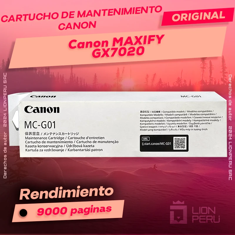 Cartucho de Mantenimiento Canon GX7020 imagePROGRAF Original