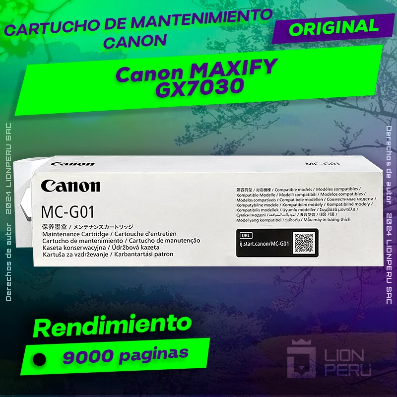 Cartucho de Mantenimiento Canon GX7030 imagePROGRAF Original