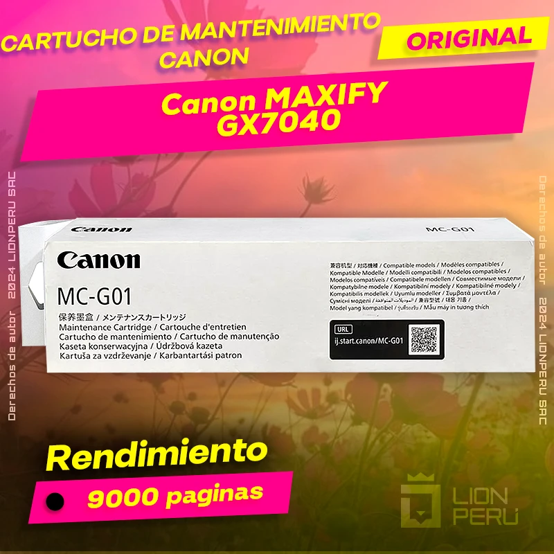 Cartucho de Mantenimiento Canon GX7040 imagePROGRAF Original