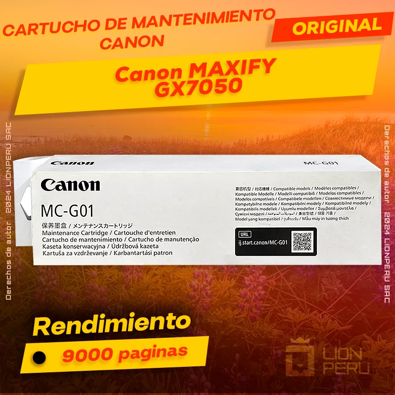 Cartucho de Mantenimiento Canon GX7050 imagePROGRAF Original