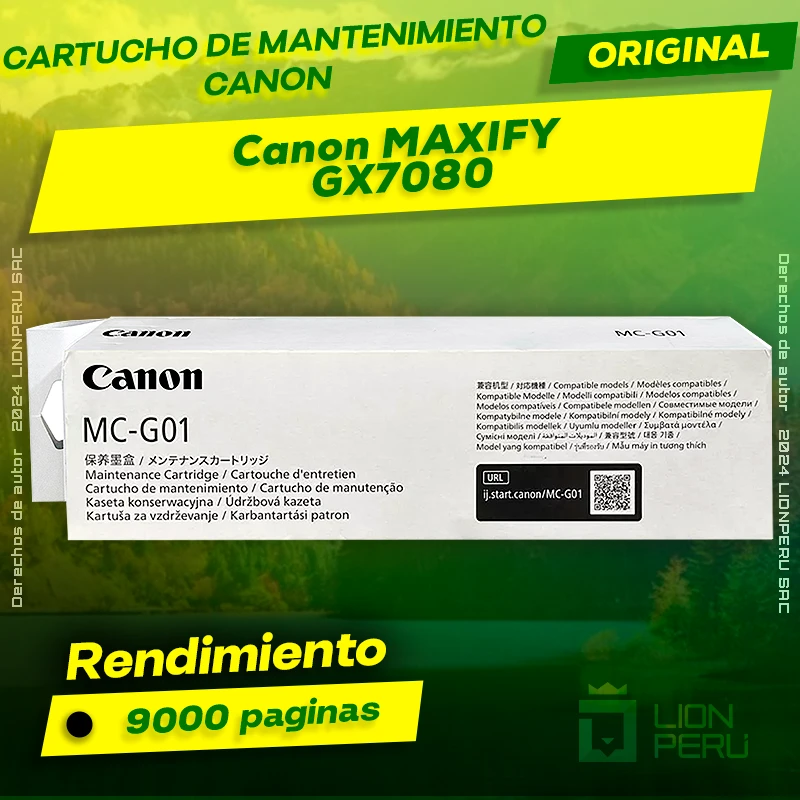 Cartucho de Mantenimiento Canon GX7080 imagePROGRAF Original