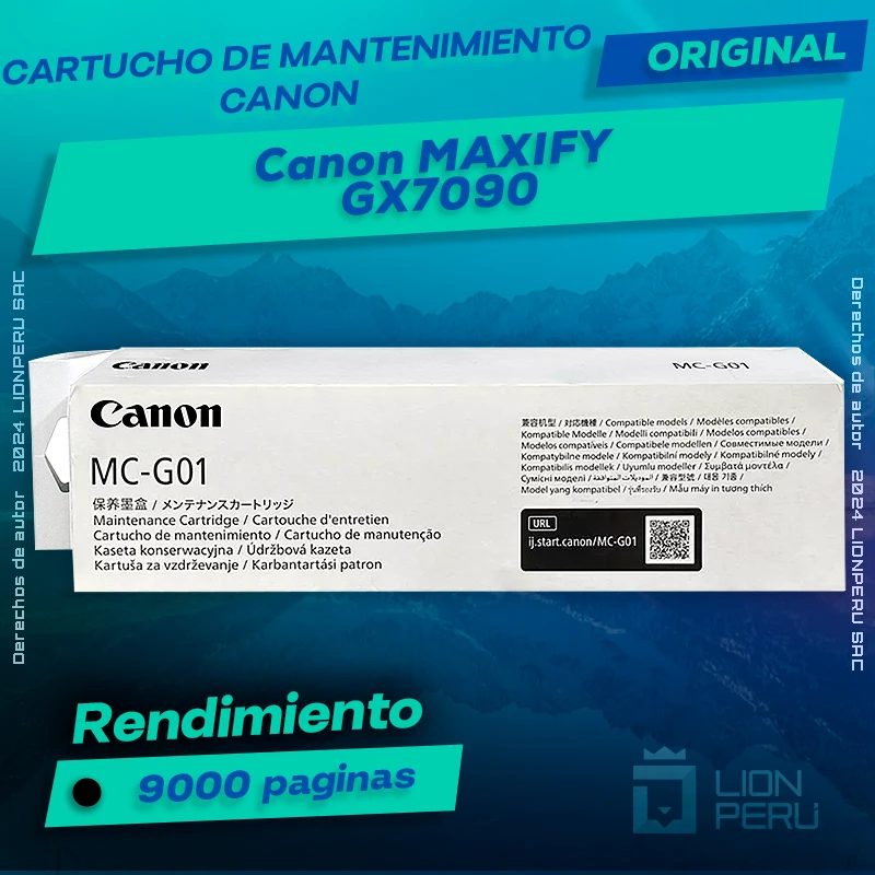 Cartucho de Mantenimiento Canon GX7090 imagePROGRAF Original