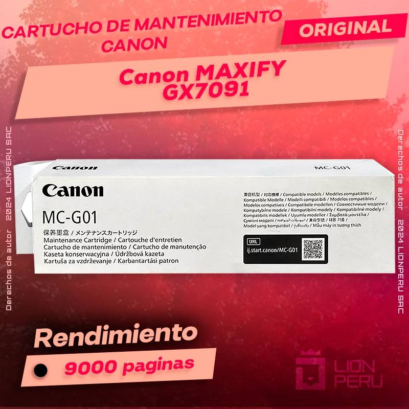 Cartucho de Mantenimiento Canon GX7091 imagePROGRAF Original