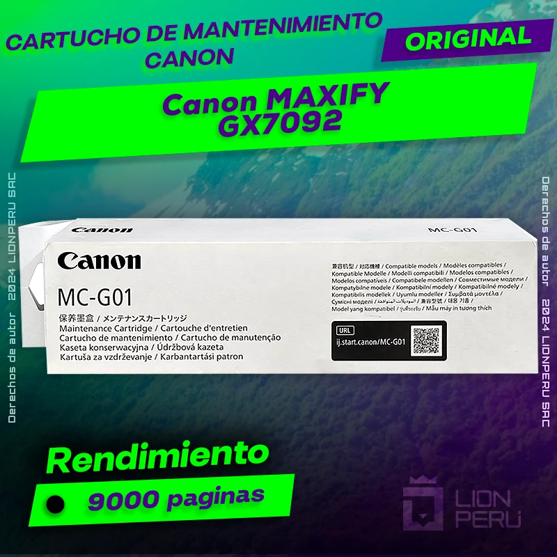 Cartucho de Mantenimiento Canon GX7092 imagePROGRAF Original
