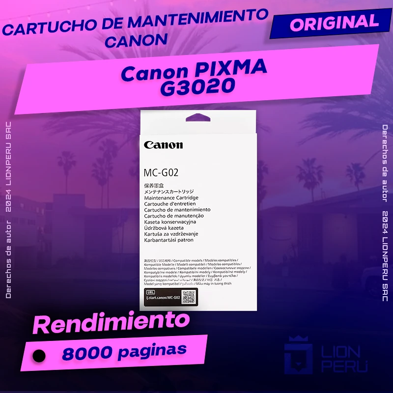 Cartucho de Mantenimiento Canon G3020 PIXMA Original
