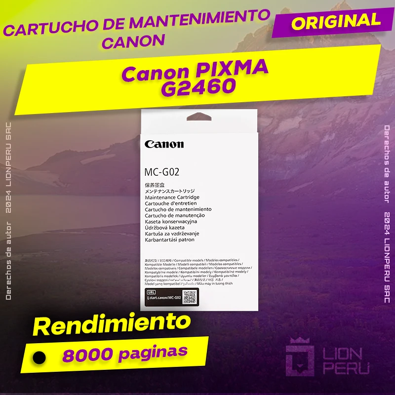 Cartucho de Mantenimiento Canon G2460 PIXMA Original