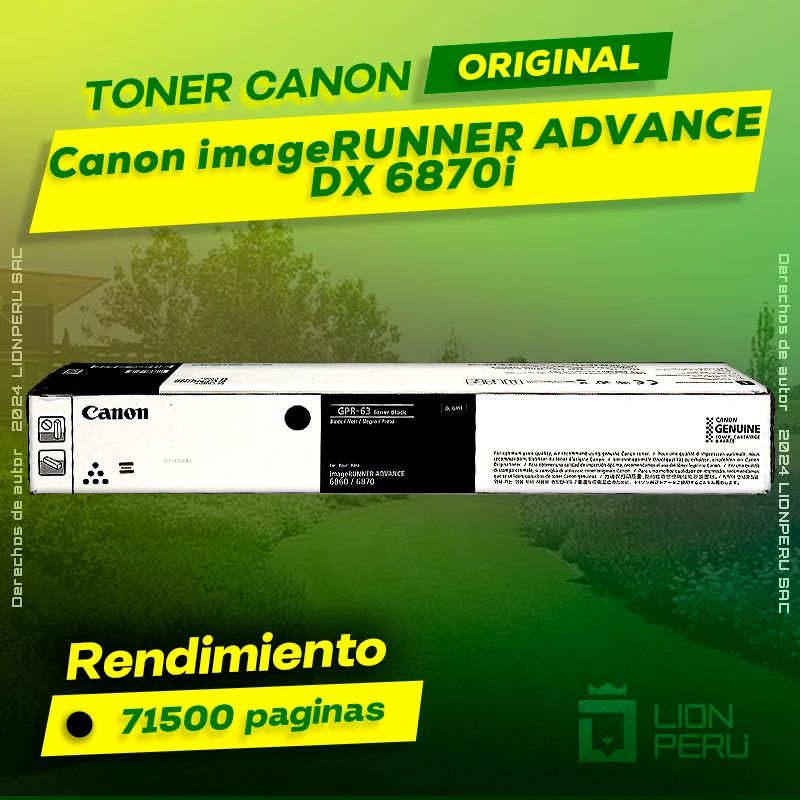 Toner Canon DX 6870i imageRUNNER ADVANCE Cartucho Original