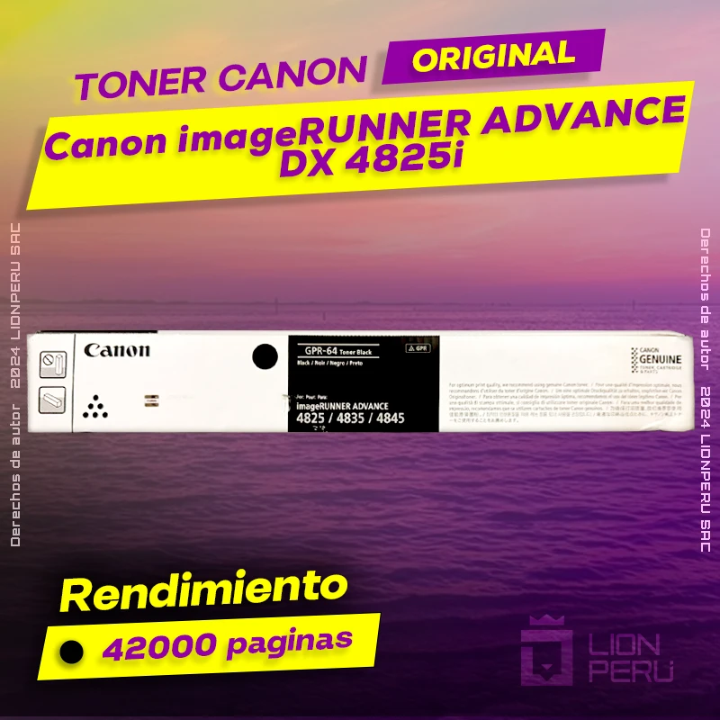 Toner Canon DX 4825i imageRUNNER ADVANCE Cartucho Original