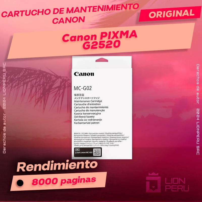 Cartucho de Mantenimiento Canon G2520 PIXMA Original