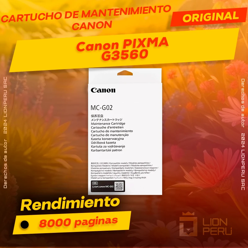 Cartucho de Mantenimiento Canon G3560 PIXMA Original