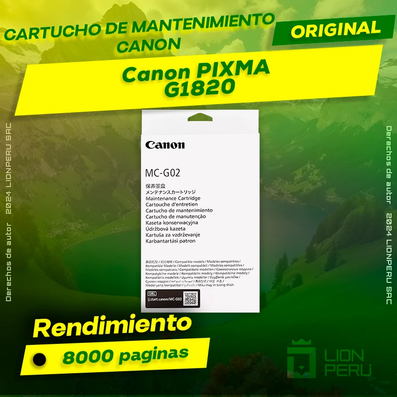 Cartucho de Mantenimiento Canon G1820 PIXMA Original