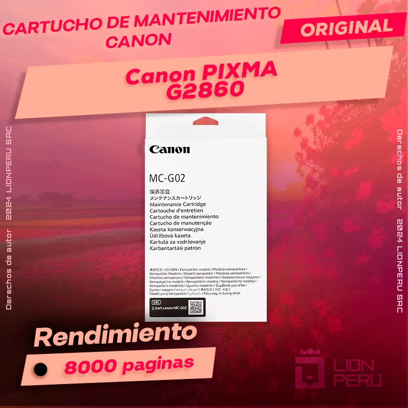 Cartucho de Mantenimiento Canon G2860 PIXMA Original