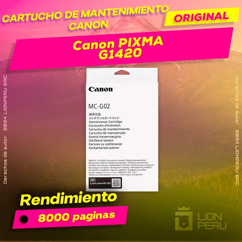 Cartucho de Mantenimiento Canon G3820 PIXMA Original