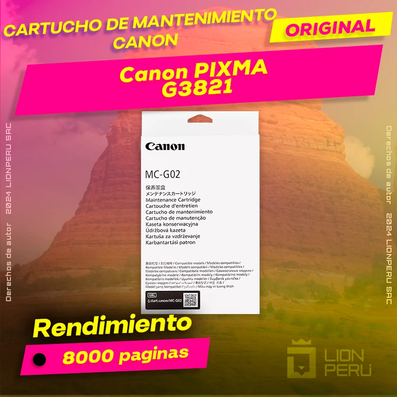 Cartucho de Mantenimiento Canon G3821 PIXMA Original