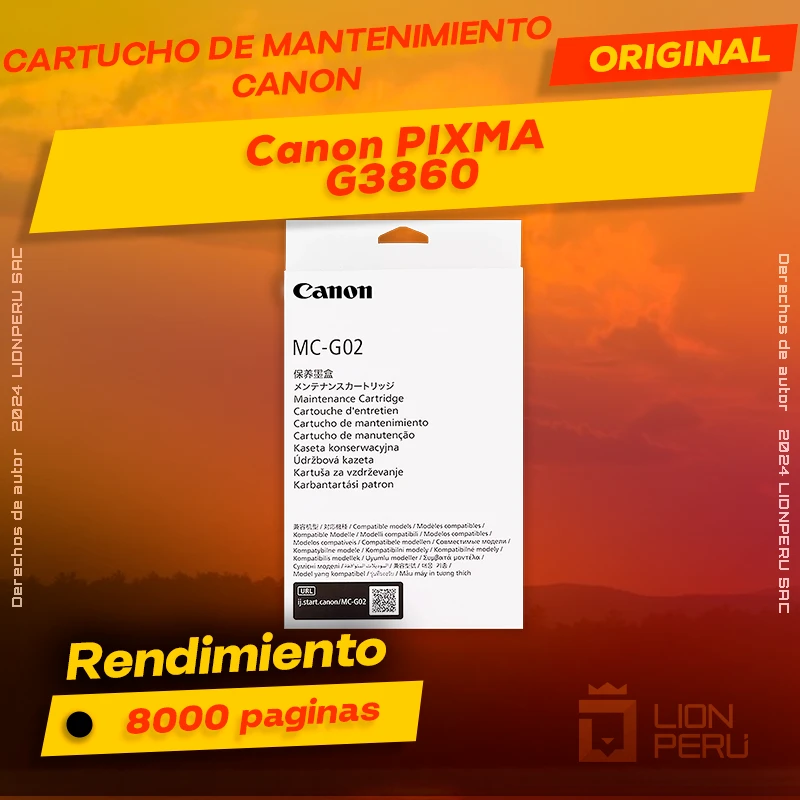 Cartucho de Mantenimiento Canon G3860 PIXMA Original