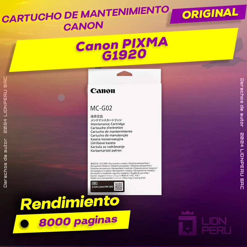 Cartucho de Mantenimiento Canon G1920 PIXMA Original