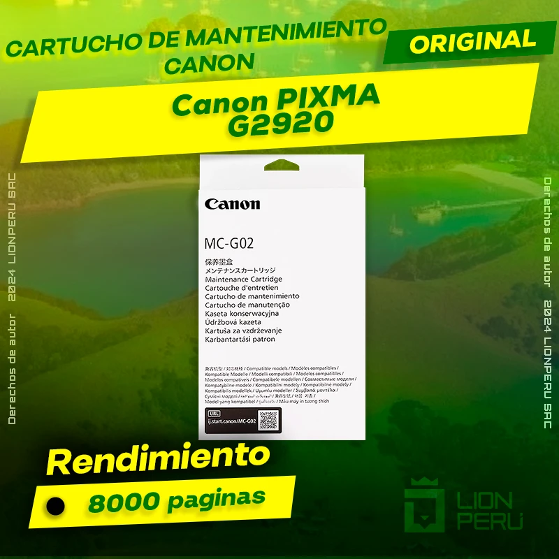 Cartucho de Mantenimiento Canon G2920 PIXMA Original