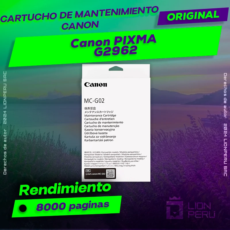 Cartucho de Mantenimiento Canon G2962 PIXMA Original