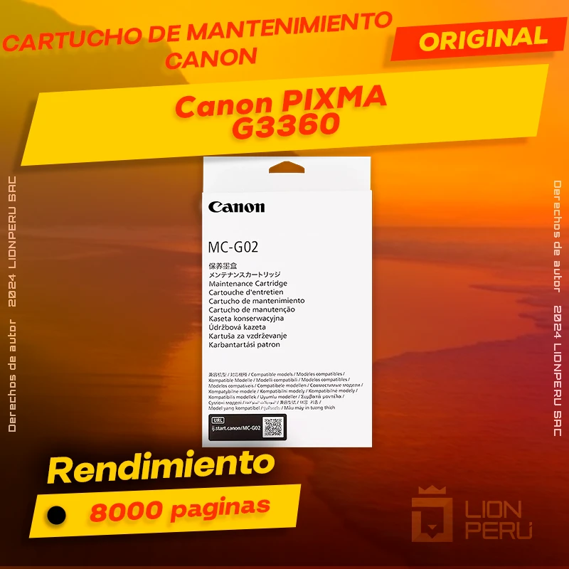 Cartucho de Mantenimiento Canon G3360 PIXMA Original