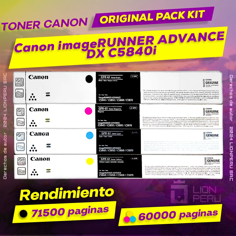 Toner Canon DX C5840i imageRUNNER ADVANCE Cartucho Original