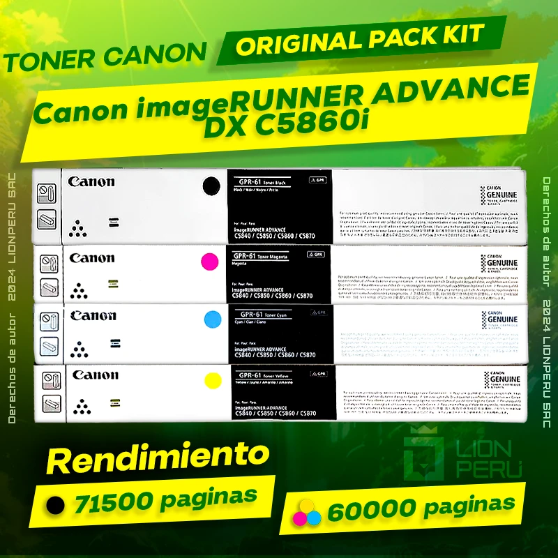 Toner Canon DX C5860i imageRUNNER ADVANCE Cartucho Original
