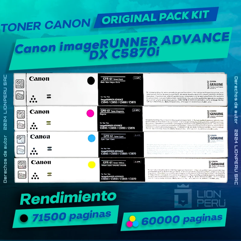 Toner Canon DX C5870i imageRUNNER ADVANCE Cartucho Original